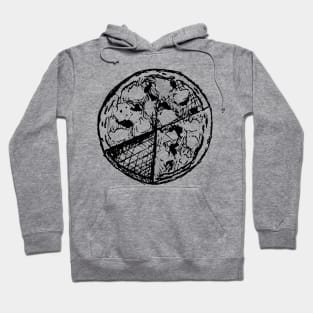 Whole pizza ink sketch Hoodie